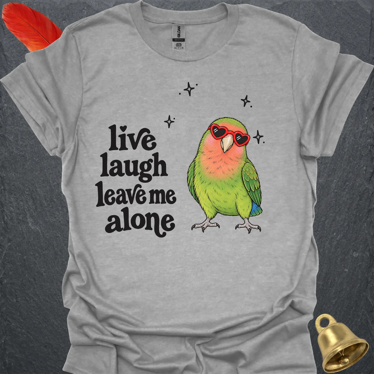 Peach-Faced Lovebird Live Laugh T-Shirt