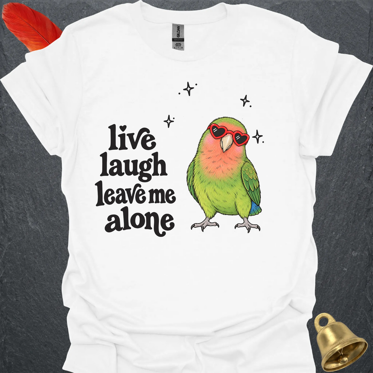 Peach-Faced Lovebird Live Laugh T-Shirt