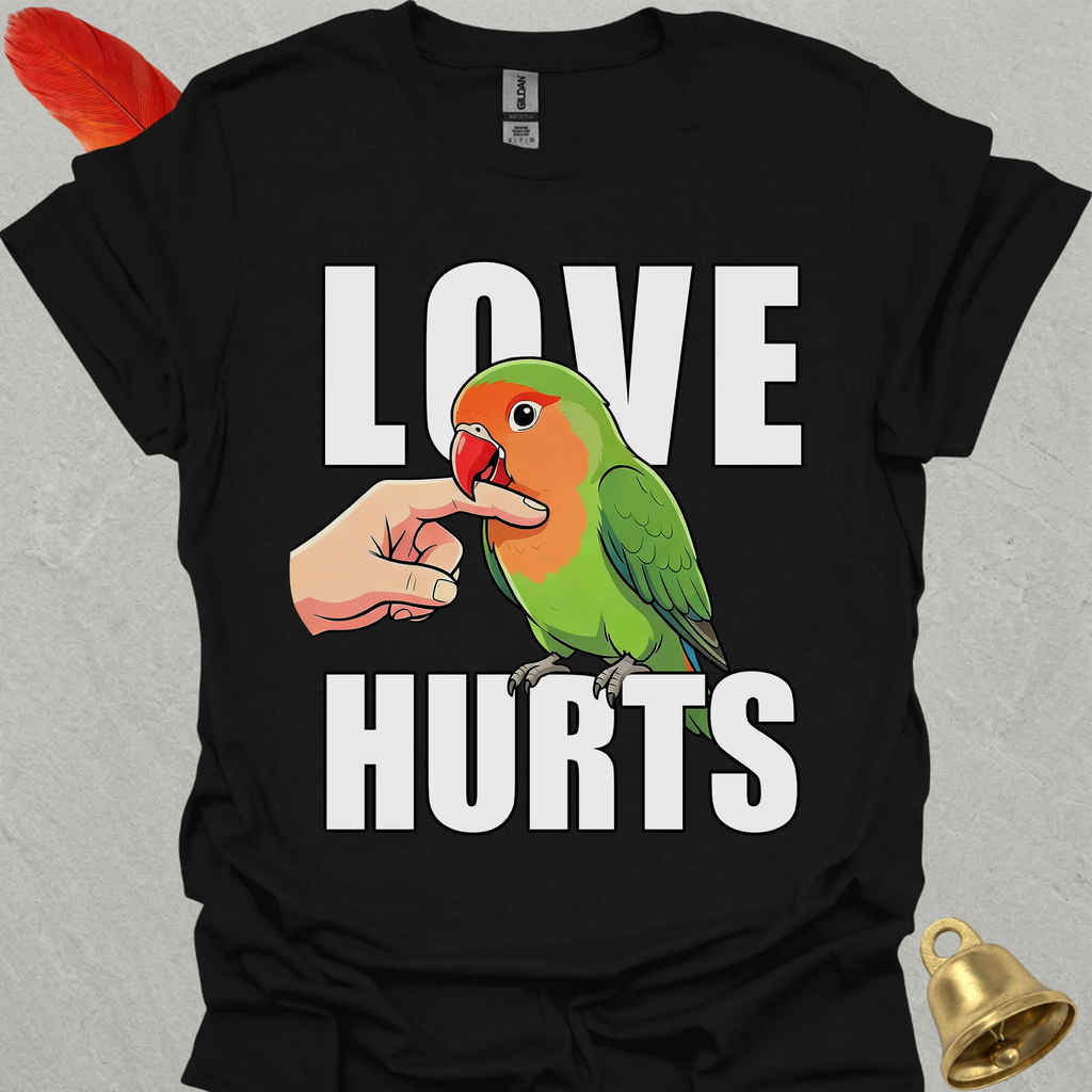 Peach-Faced Lovebird Love Hurts T-Shirt