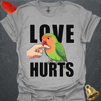 Peach-Faced Lovebird Love Hurts T-Shirt