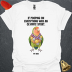 Peach-Faced Lovebird Olympic Pooper T-Shirt