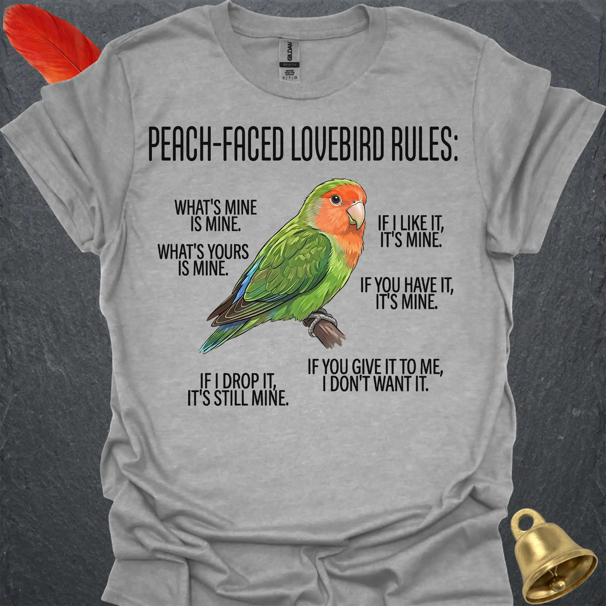 Peach-Faced Lovebird Rules T-Shirt