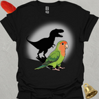 Peach-Faced Lovebird T-Rex T-Shirt