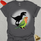 Peach-Faced Lovebird T-Rex T-Shirt