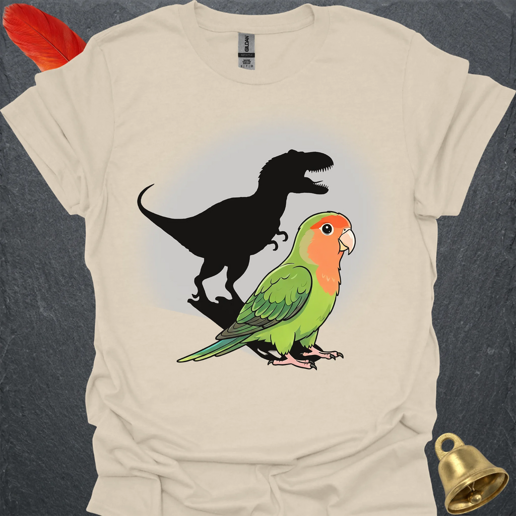 Peach-Faced Lovebird T-Rex T-Shirt
