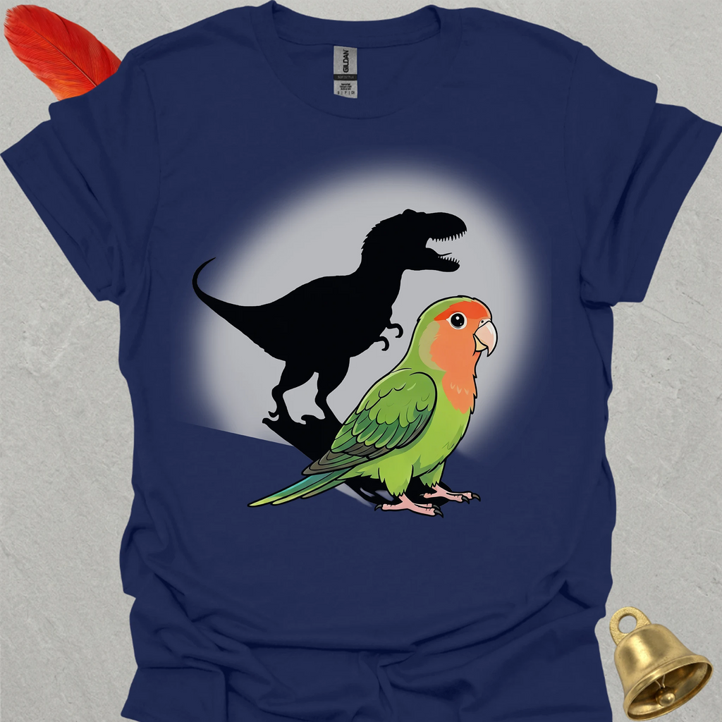 Peach-Faced Lovebird T-Rex T-Shirt