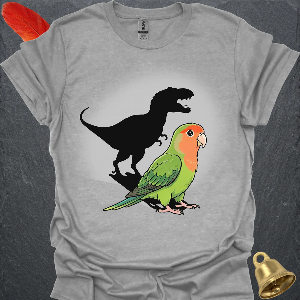 Peach-Faced Lovebird T-Rex T-Shirt
