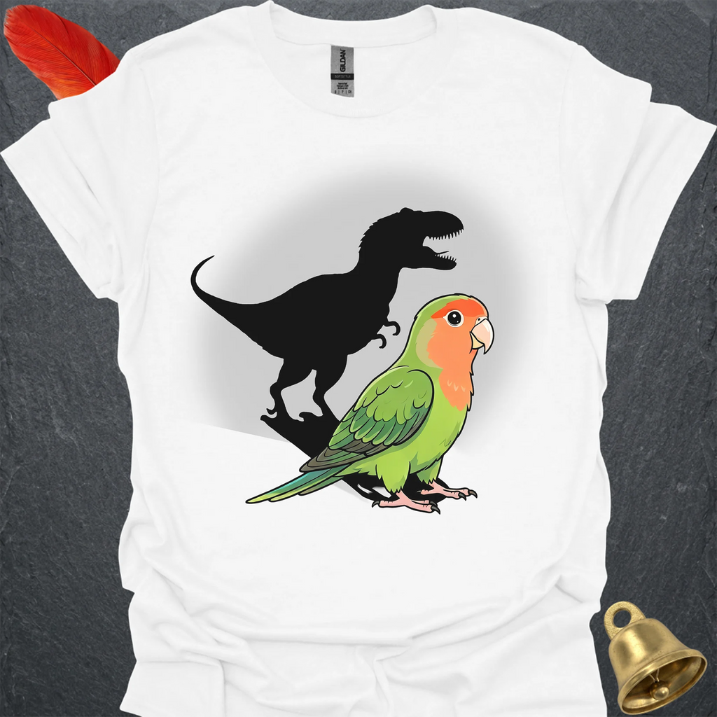 Peach-Faced Lovebird T-Rex T-Shirt
