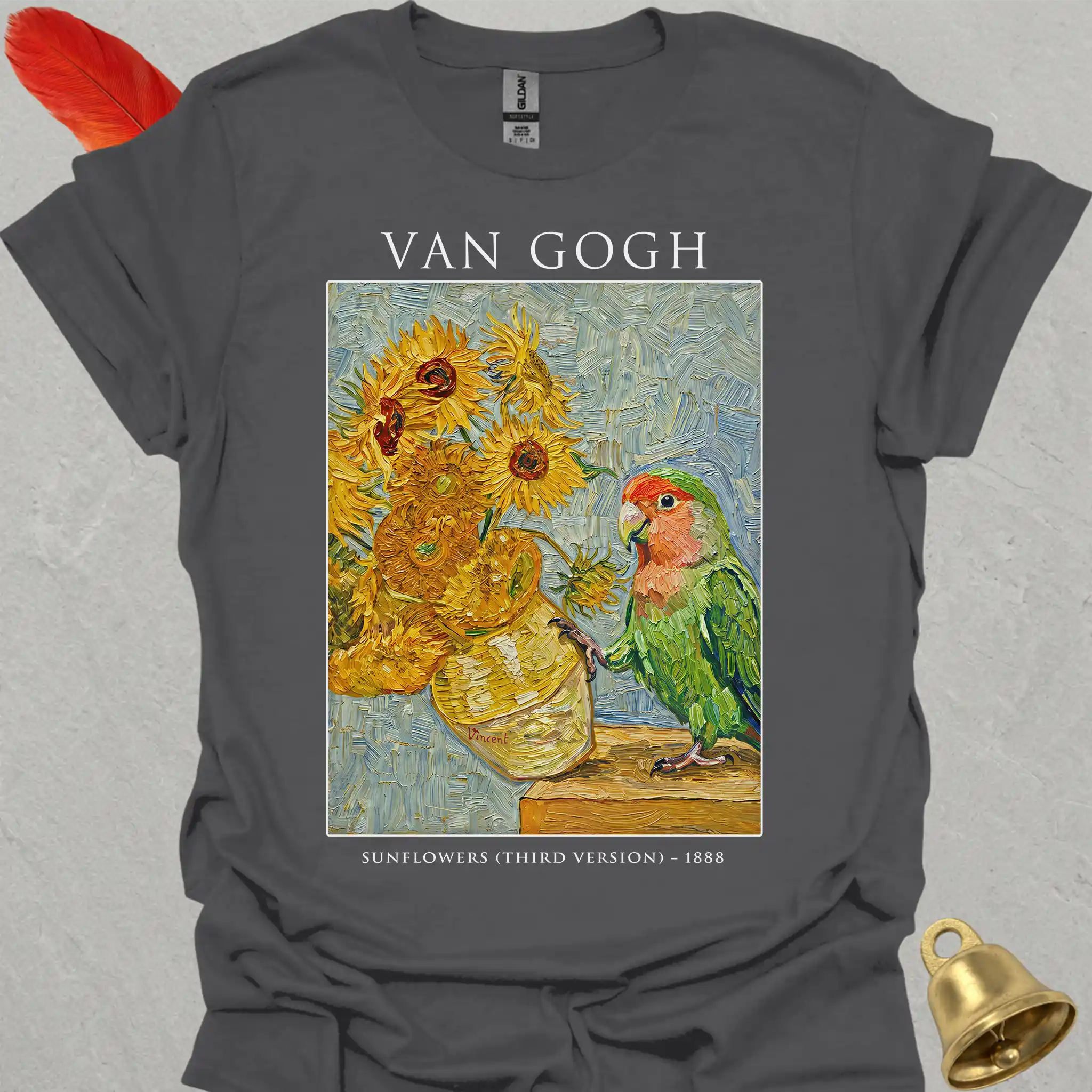 Peach-Faced Lovebird Van Gogh T-Shirt