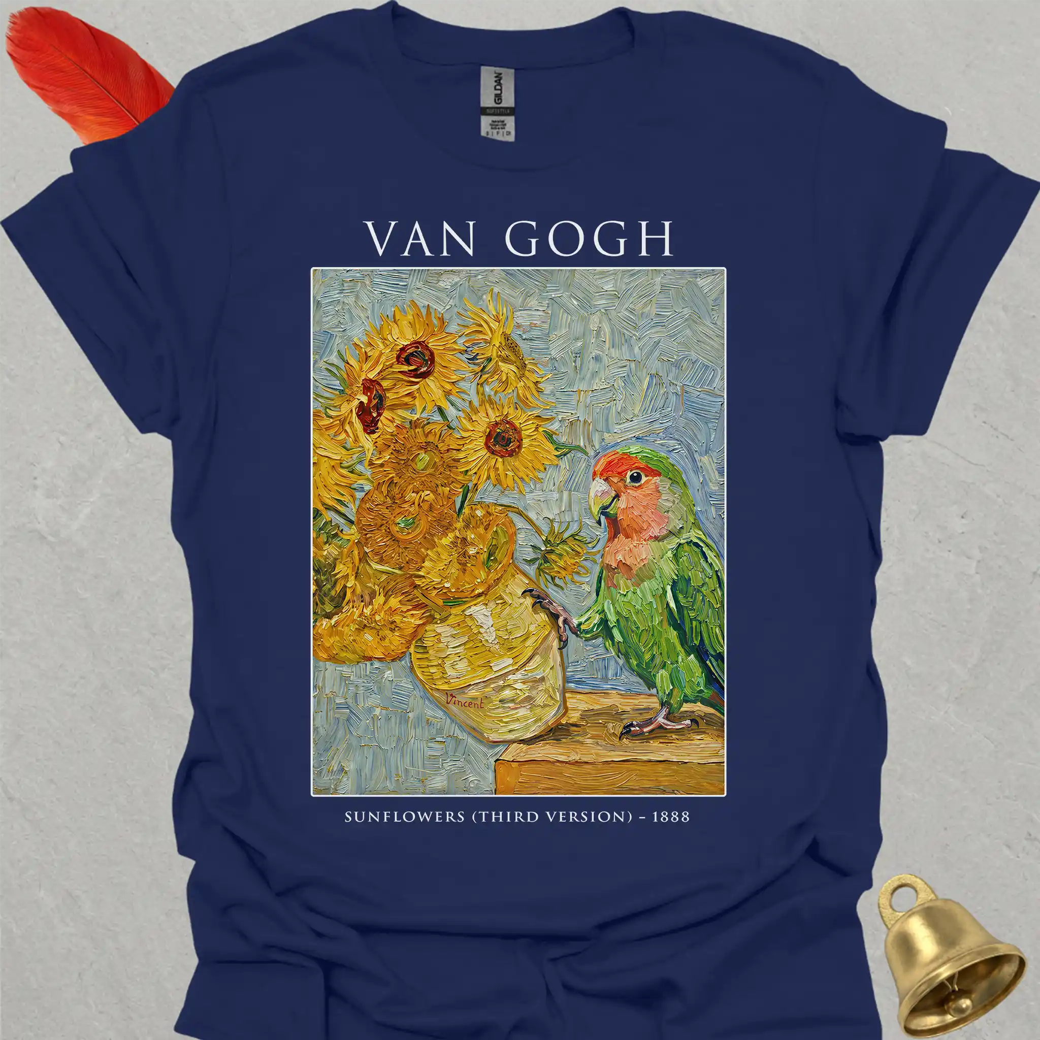 Peach-Faced Lovebird Van Gogh T-Shirt