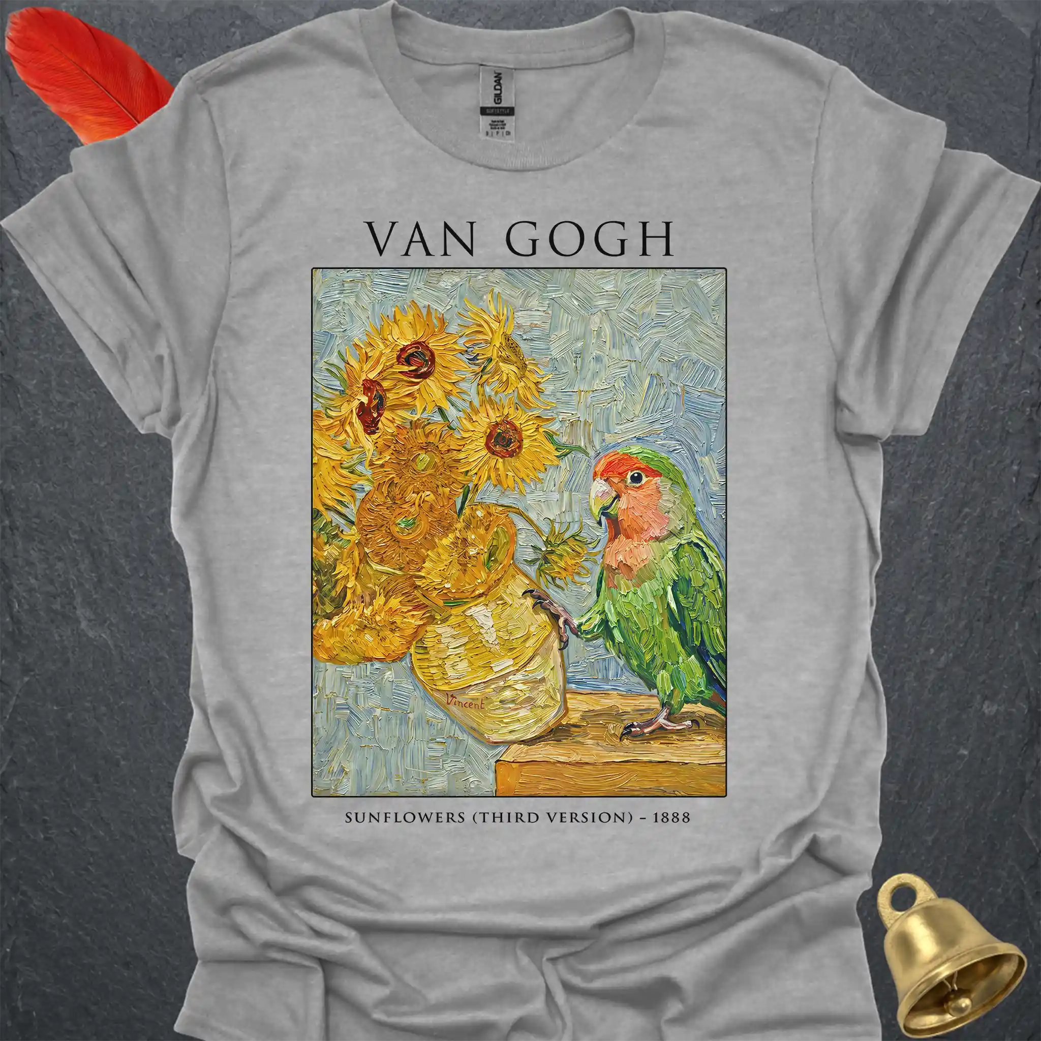 Peach-Faced Lovebird Van Gogh T-Shirt