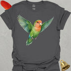 Peach-Faced Lovebird Watercolor T-Shirt