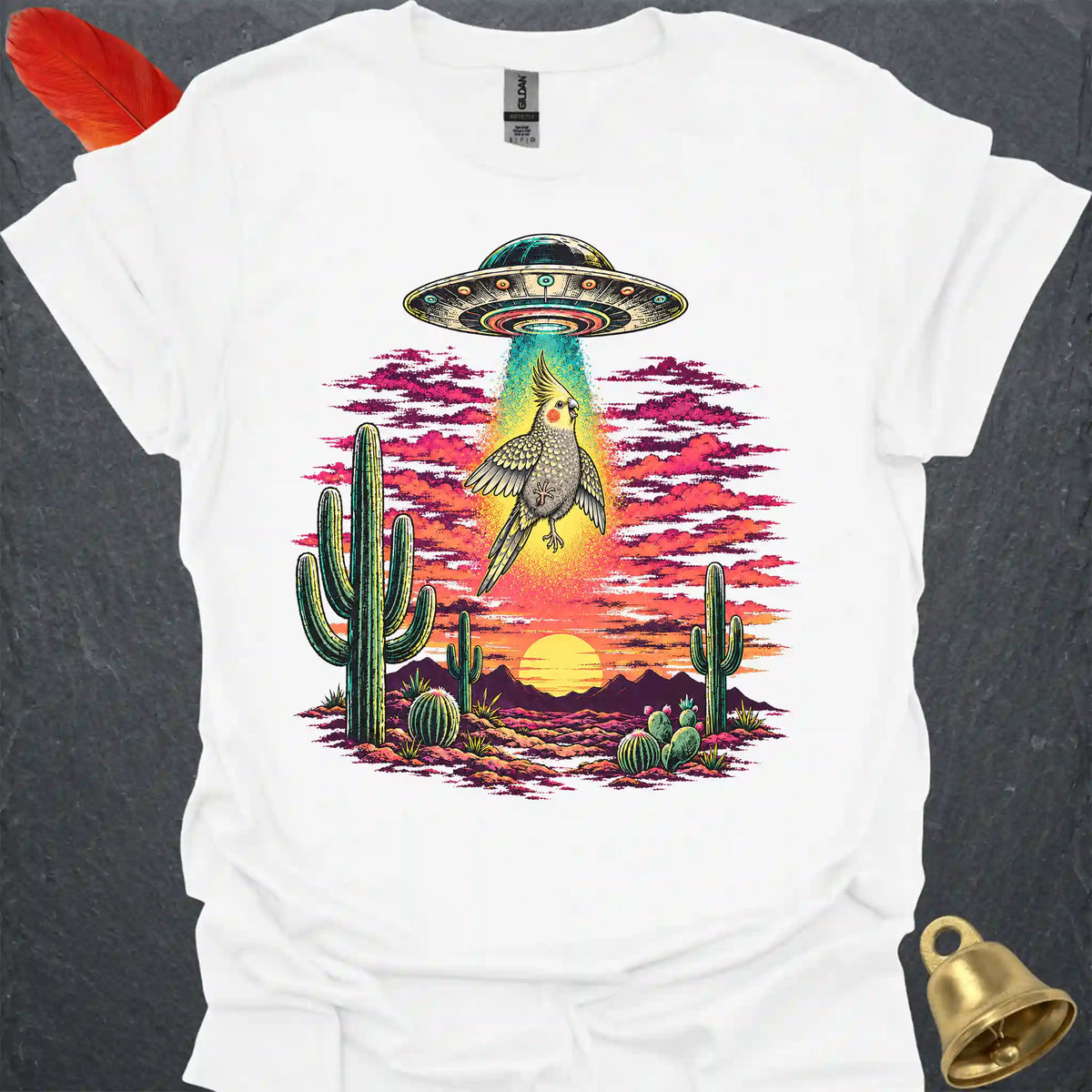 Pearl Cockatiel Abduction T-Shirt
