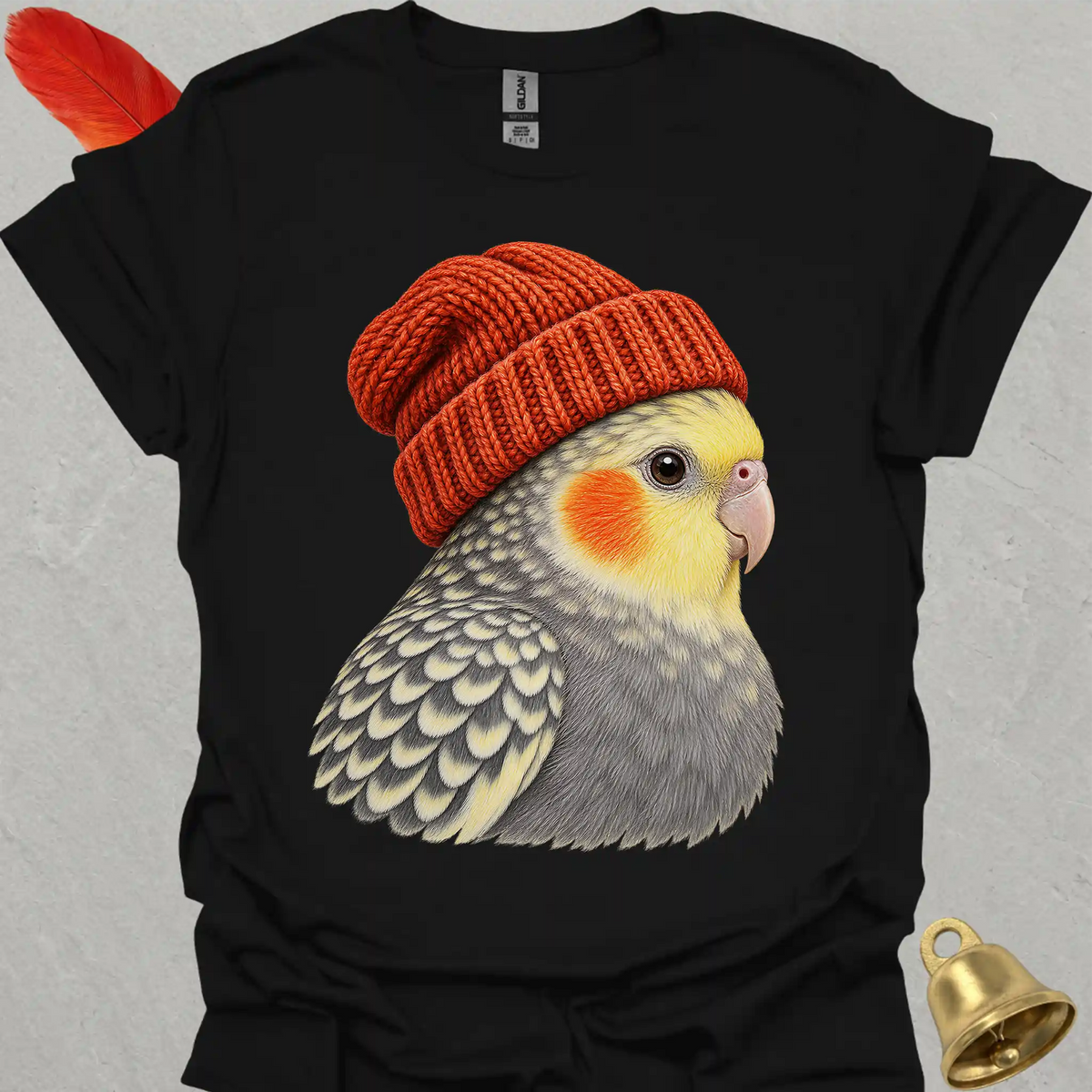 Pearl Cockatiel Beanie T-Shirt