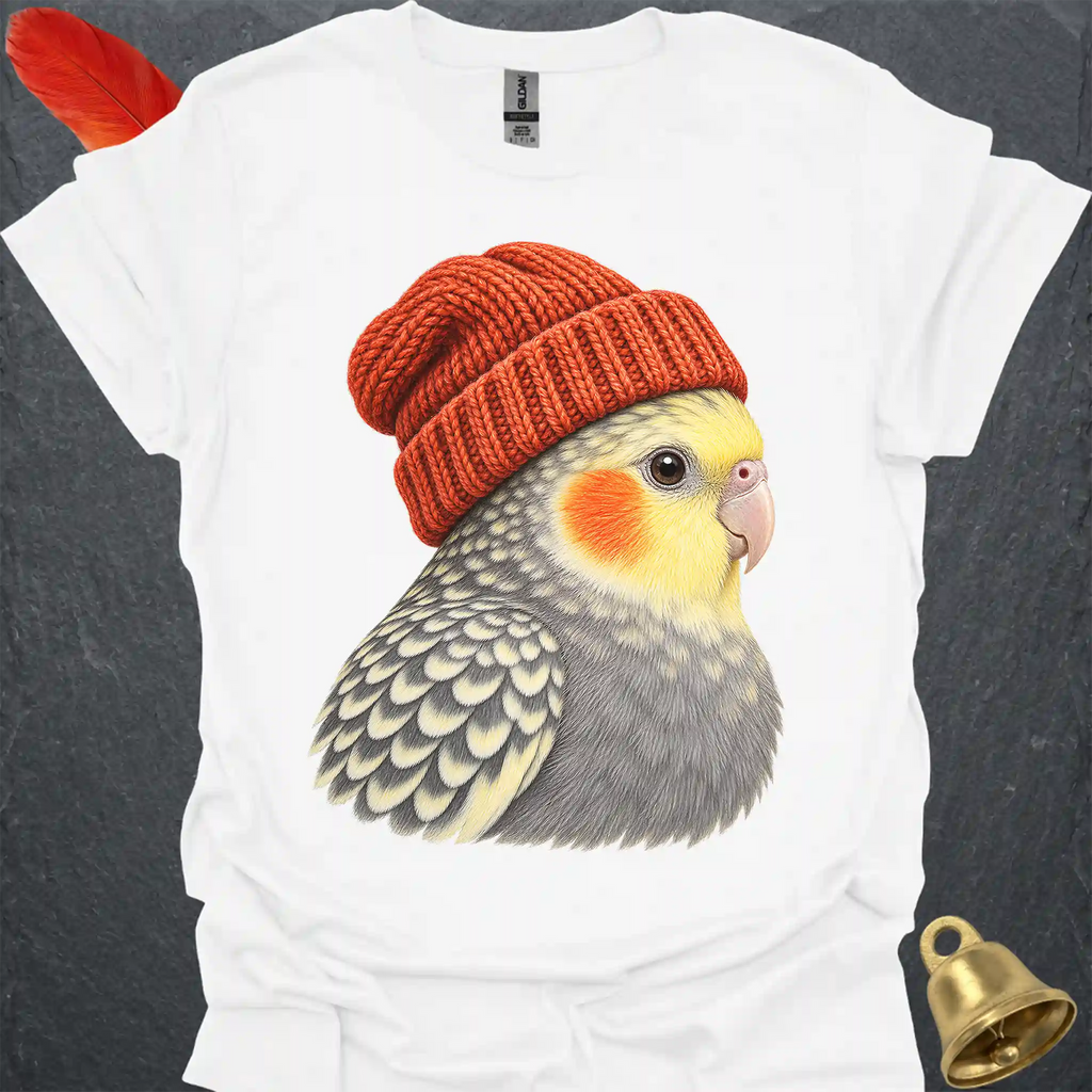 Pearl Cockatiel Beanie T-Shirt