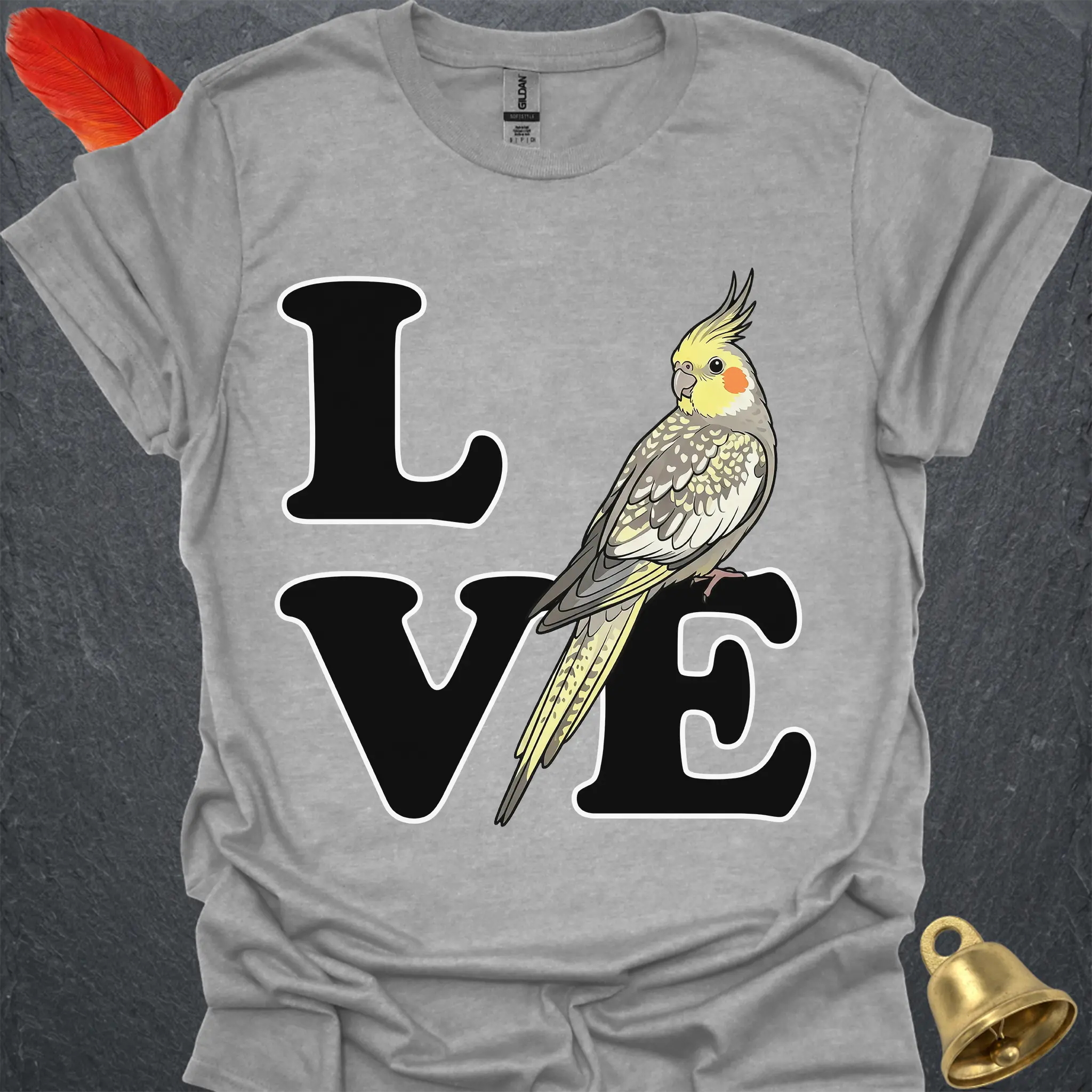 Pearl Cockatiel Bird Love T-Shirt