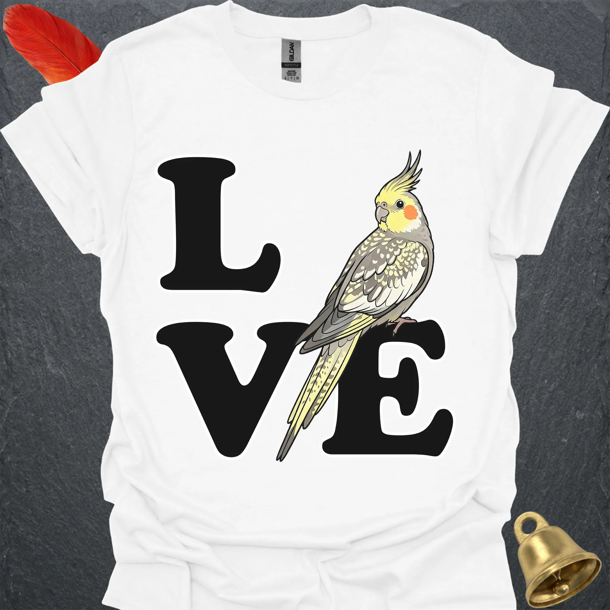 Pearl Cockatiel Bird Love T-Shirt