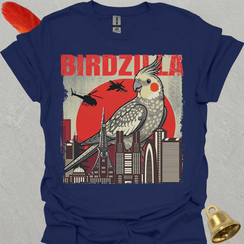 Pearl Cockatiel Birdzilla T-Shirt