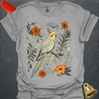 Pearl Cockatiel Boho Flower T-Shirt