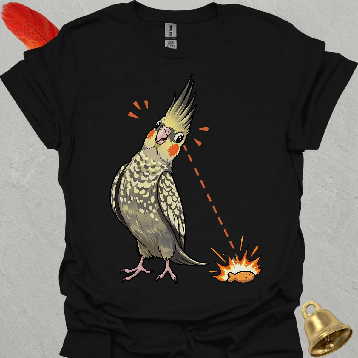 Pearl Cockatiel Eye on Prize T-Shirt