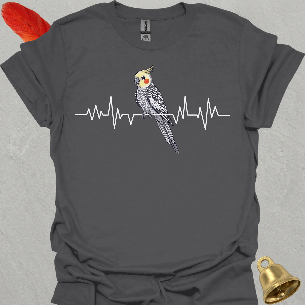 Pearl Cockatiel Heartbeat T-Shirt