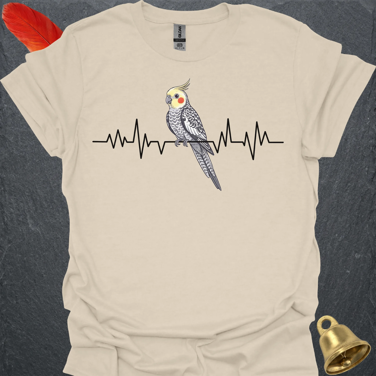 Pearl Cockatiel Heartbeat T-Shirt