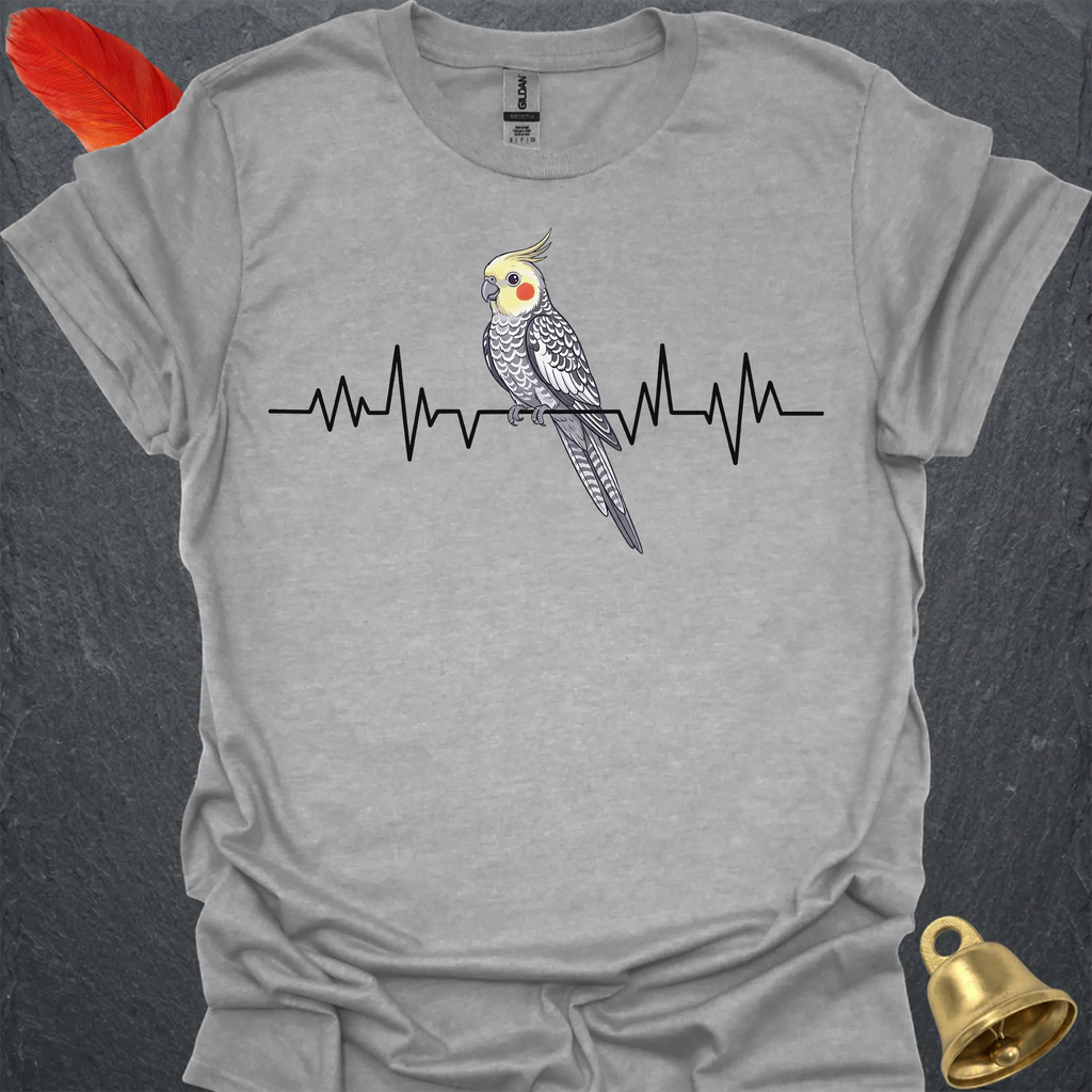 Pearl Cockatiel Heartbeat T-Shirt