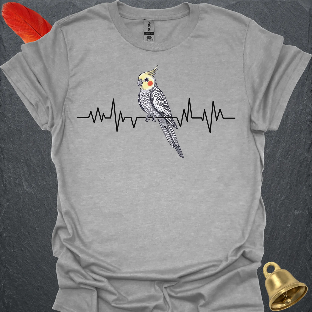 Pearl Cockatiel Heartbeat T-Shirt