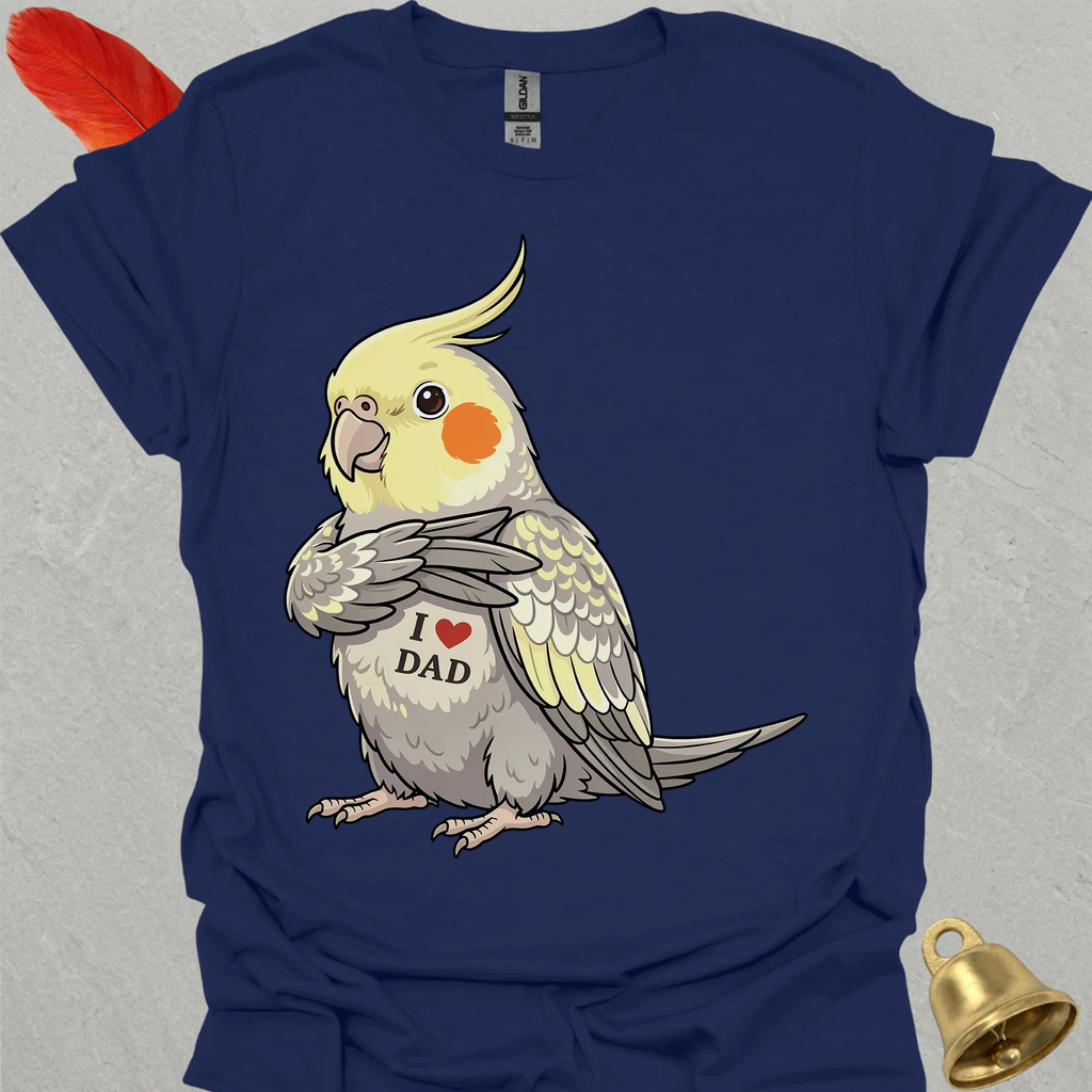 Pearl Cockatiel I Love Dad T-Shirt