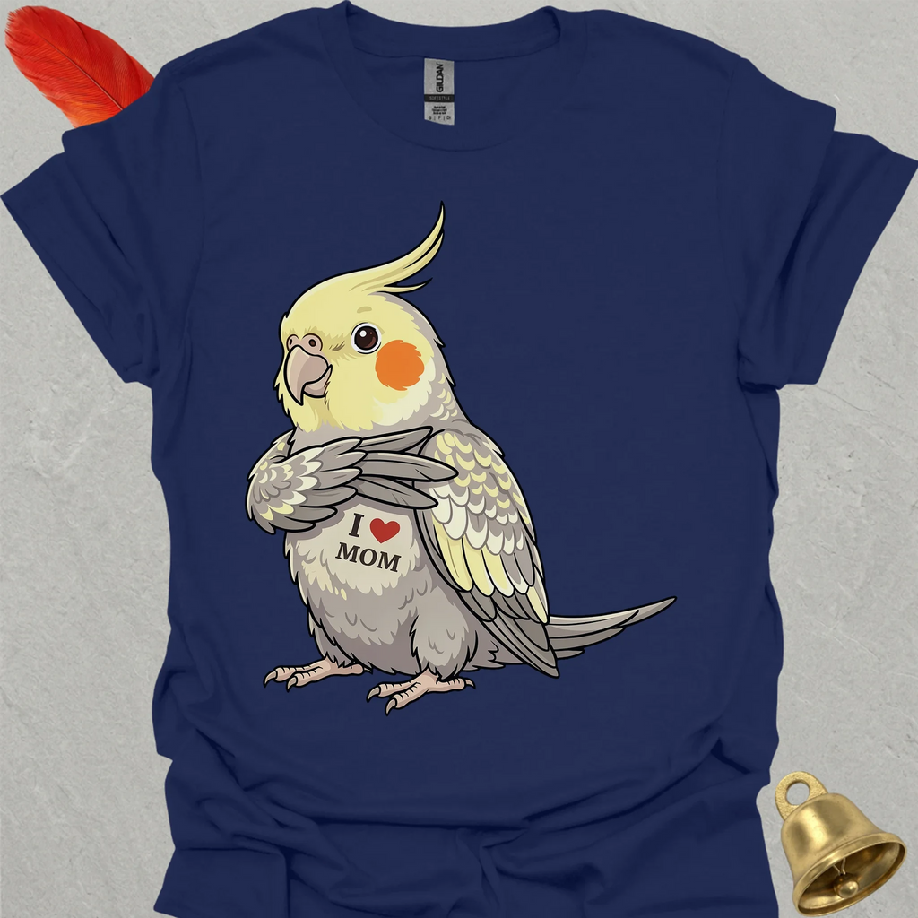 Pearl Cockatiel I Love Mom T-Shirt