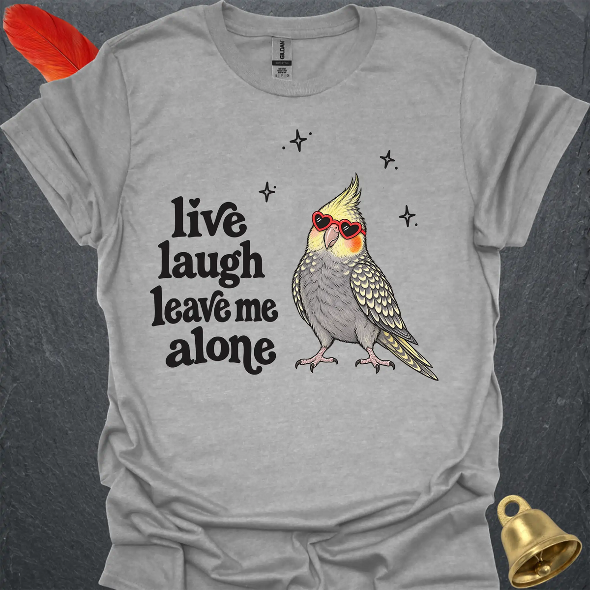 Pearl Cockatiel Live Laugh T-Shirt