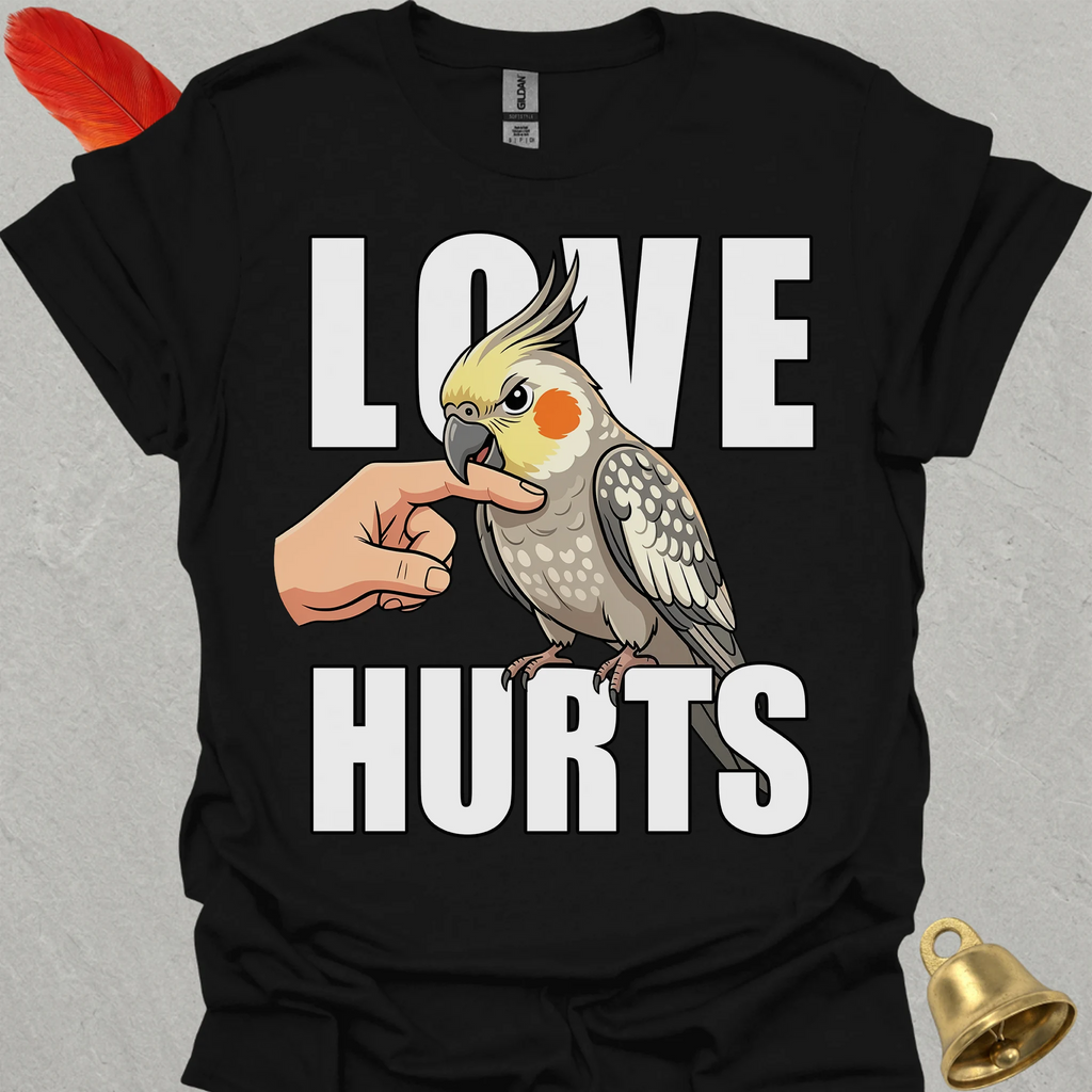 Pearl Cockatiel Love Hurts T-Shirt