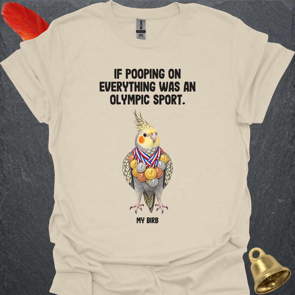 Pearl Cockatiel Olympic Pooper T-Shirt