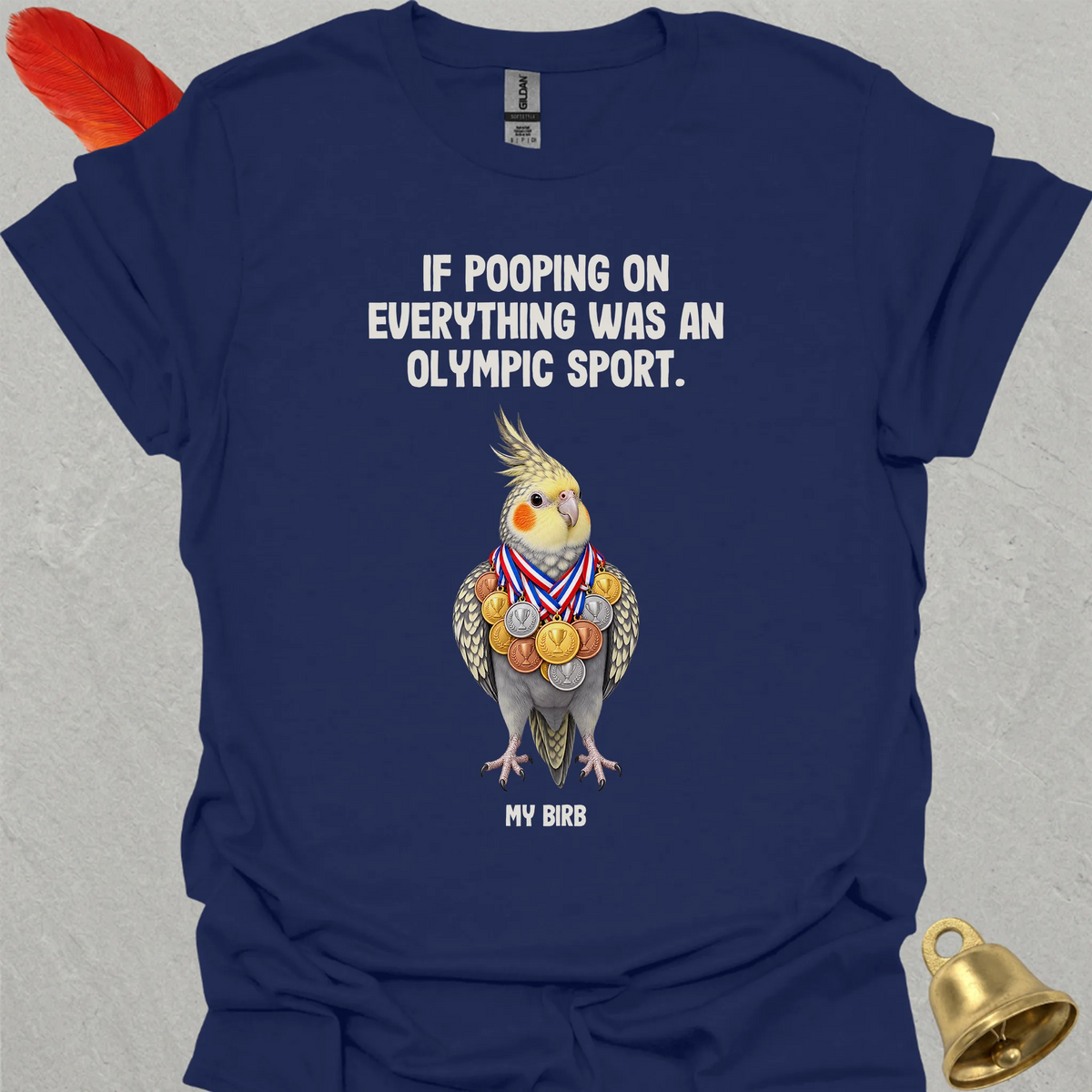 Pearl Cockatiel Olympic Pooper T-Shirt
