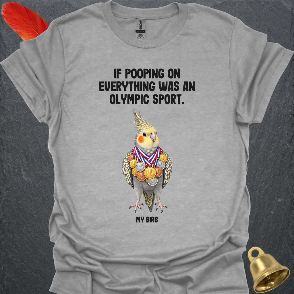 Pearl Cockatiel Olympic Pooper T-Shirt