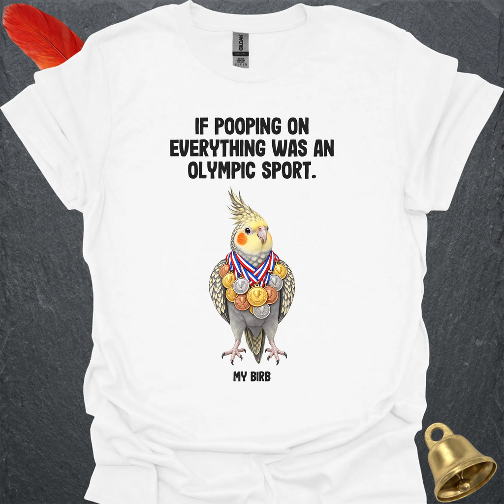 Pearl Cockatiel Olympic Pooper T-Shirt