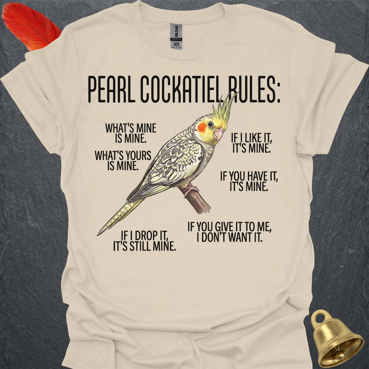 Pearl Cockatiel Rules T-Shirt
