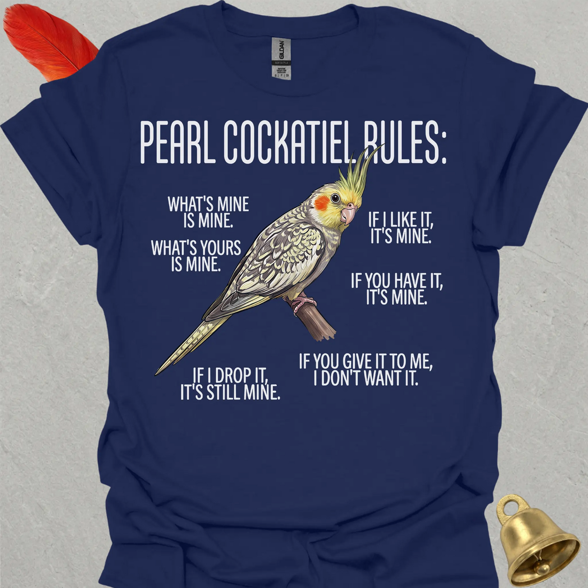 Pearl Cockatiel Rules T-Shirt