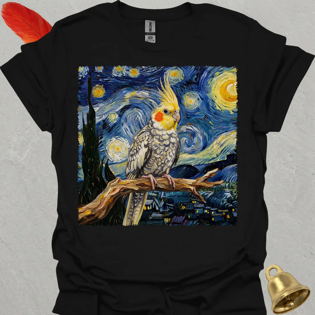 Pearl Cockatiel Starry Night T-Shirt