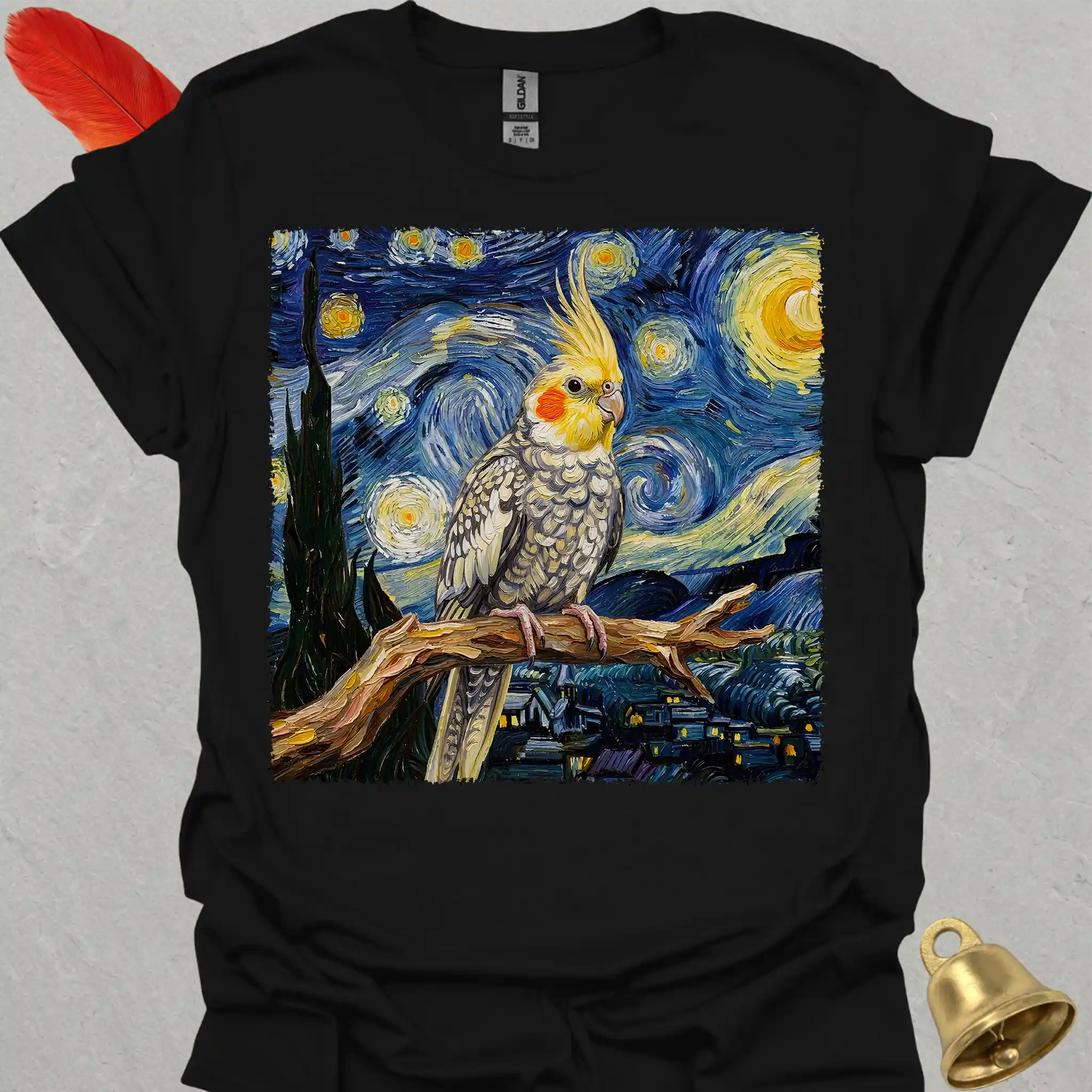 Pearl Cockatiel Starry Night T-Shirt
