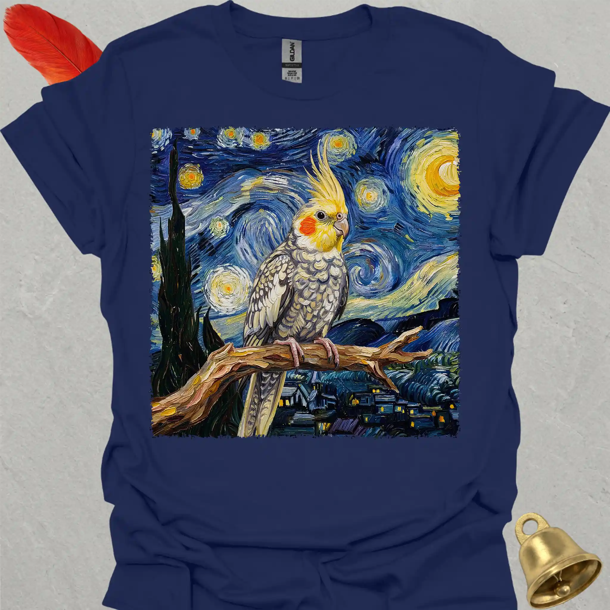 Pearl Cockatiel Starry Night T-Shirt