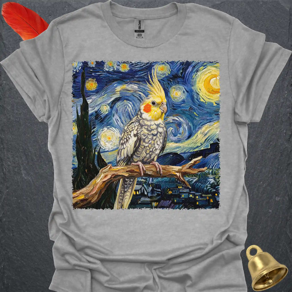 Pearl Cockatiel Starry Night T-Shirt