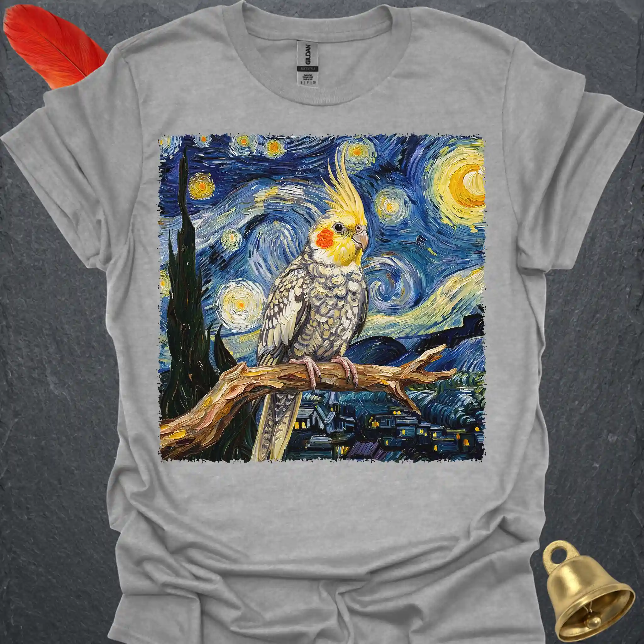 Pearl Cockatiel Starry Night T-Shirt