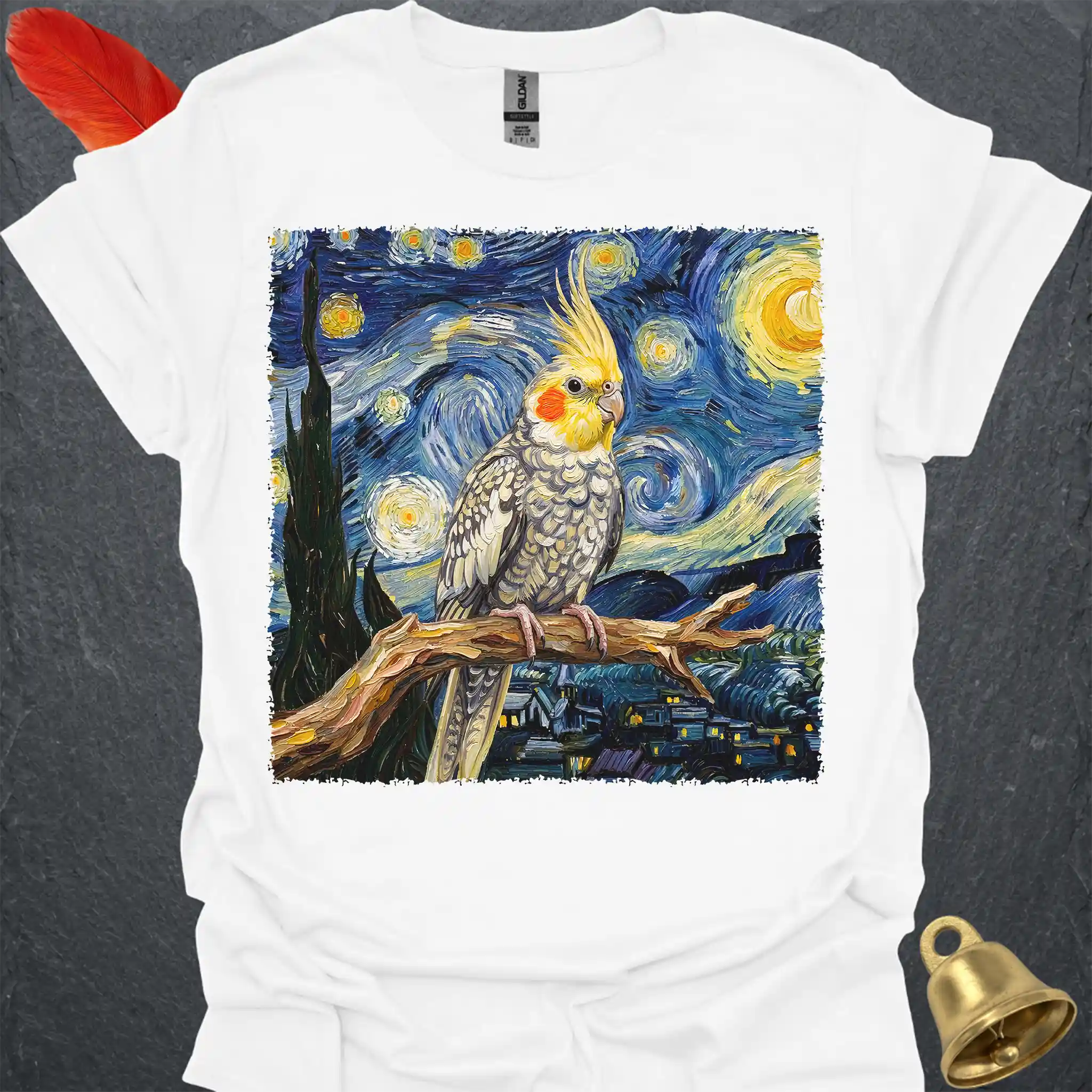 Pearl Cockatiel Starry Night T-Shirt