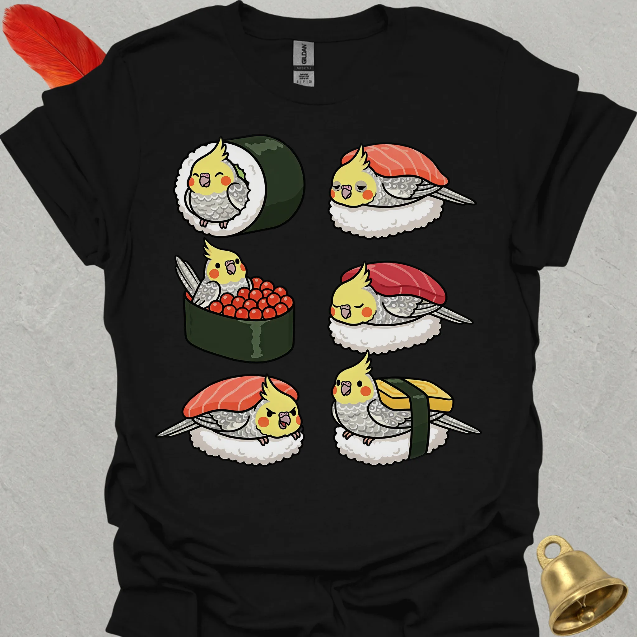 Pearl Cockatiel Sushi T-Shirt