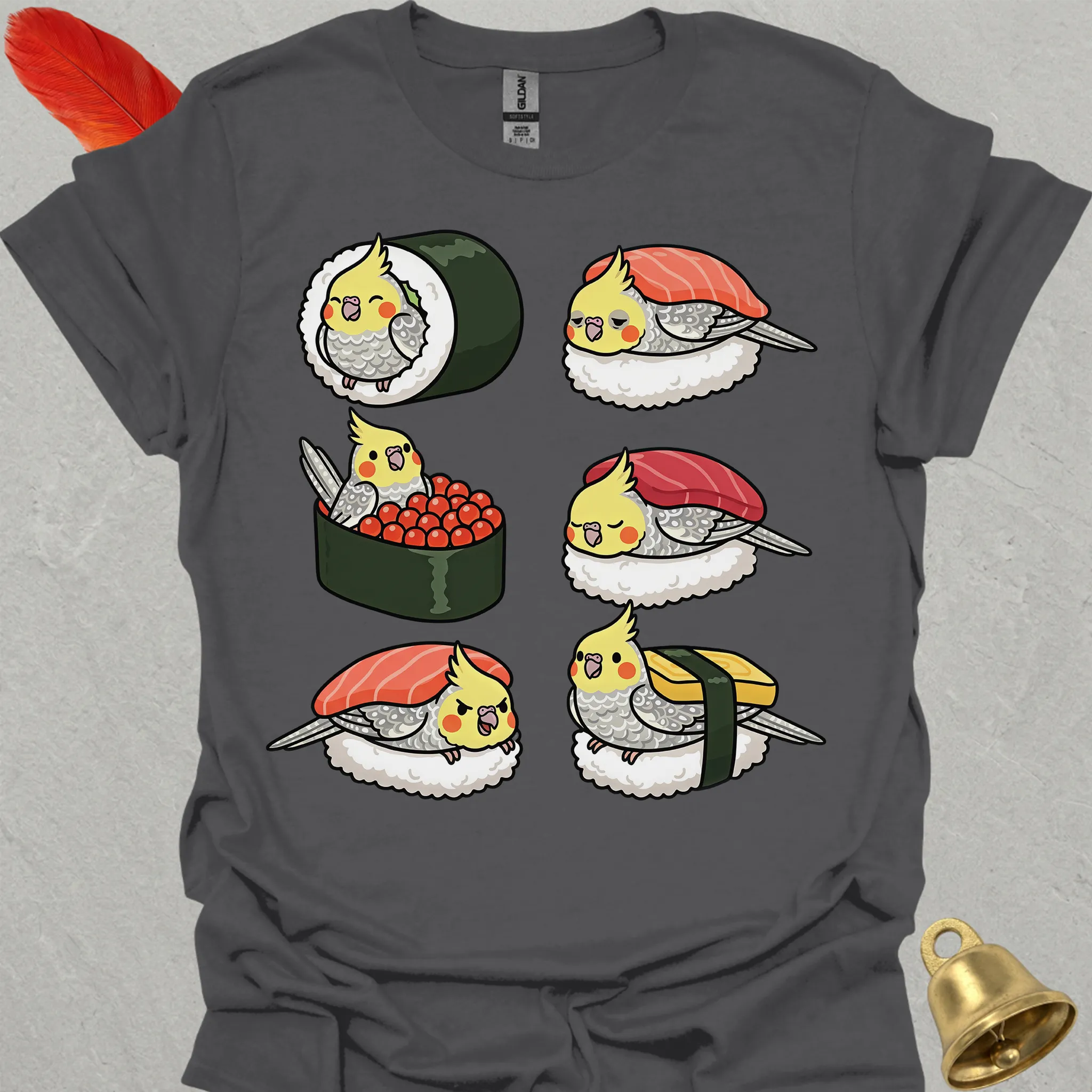 Pearl Cockatiel Sushi T-Shirt