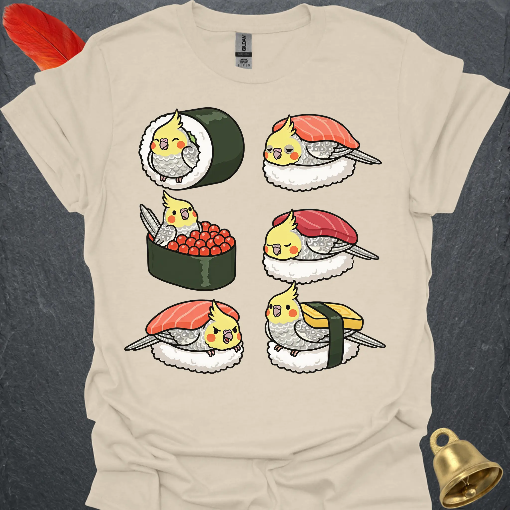 Pearl Cockatiel Sushi T-Shirt