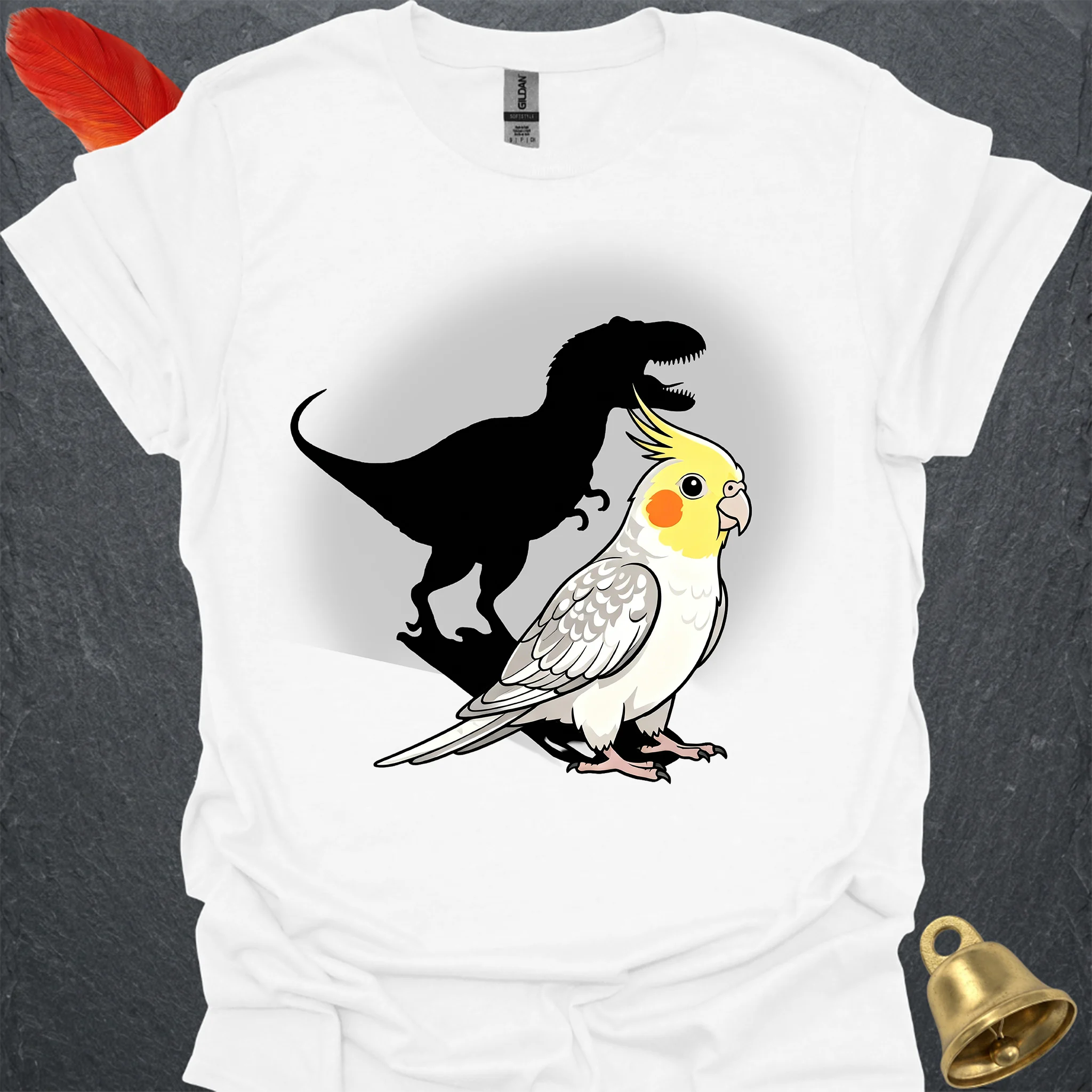 Pearl Cockatiel T-Rex T-Shirt