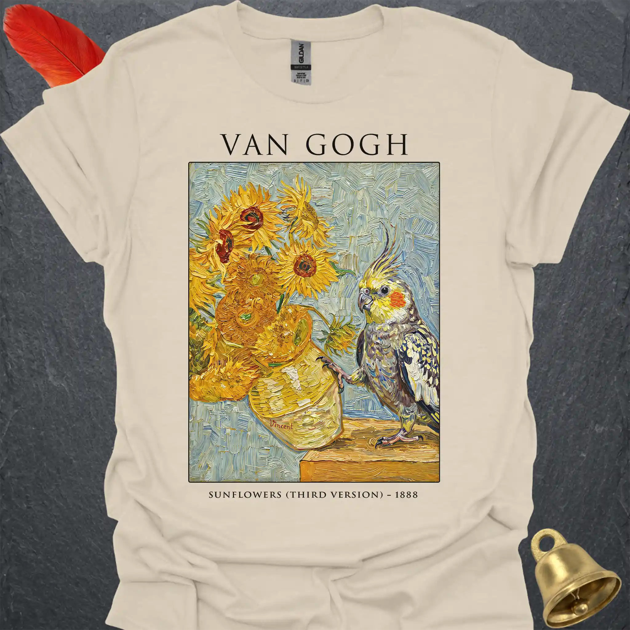 Pearl Cockatiel Van Gogh T-Shirt