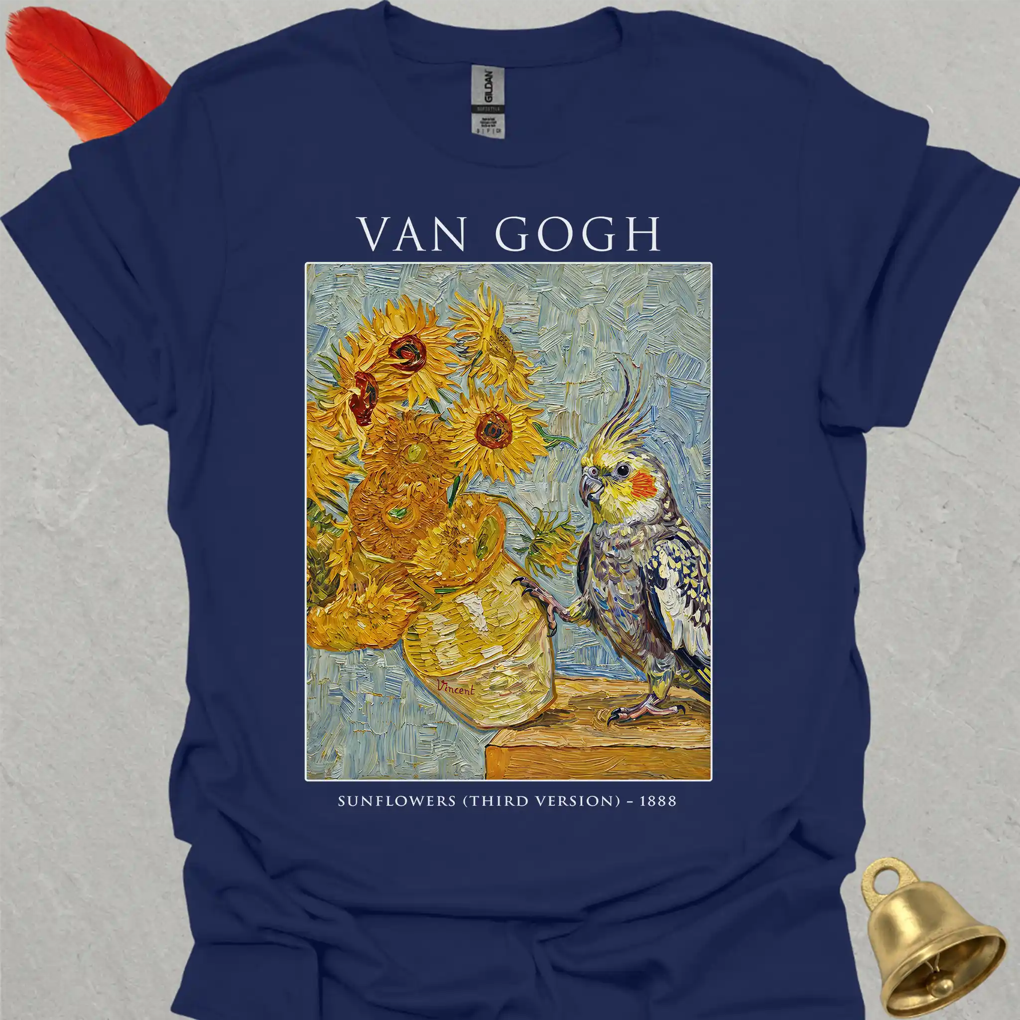 Pearl Cockatiel Van Gogh T-Shirt